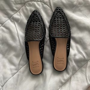 I-N-C, Size 7, Black Mules, Never Worn